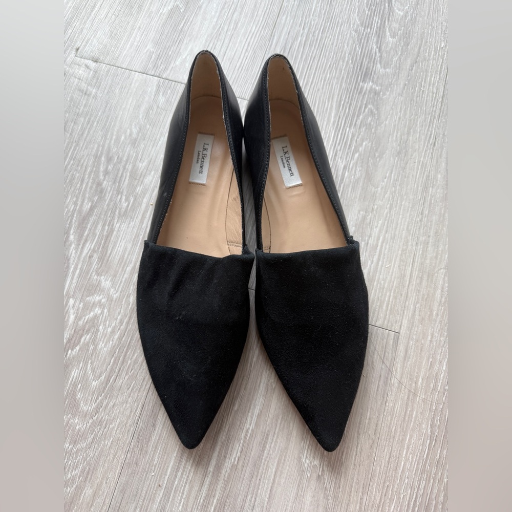 LK Bennett black vienetta loafers flats